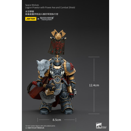 JoyToy - Space Wolves - Legion Praetor with Power Axe and Combat Shield 1/18