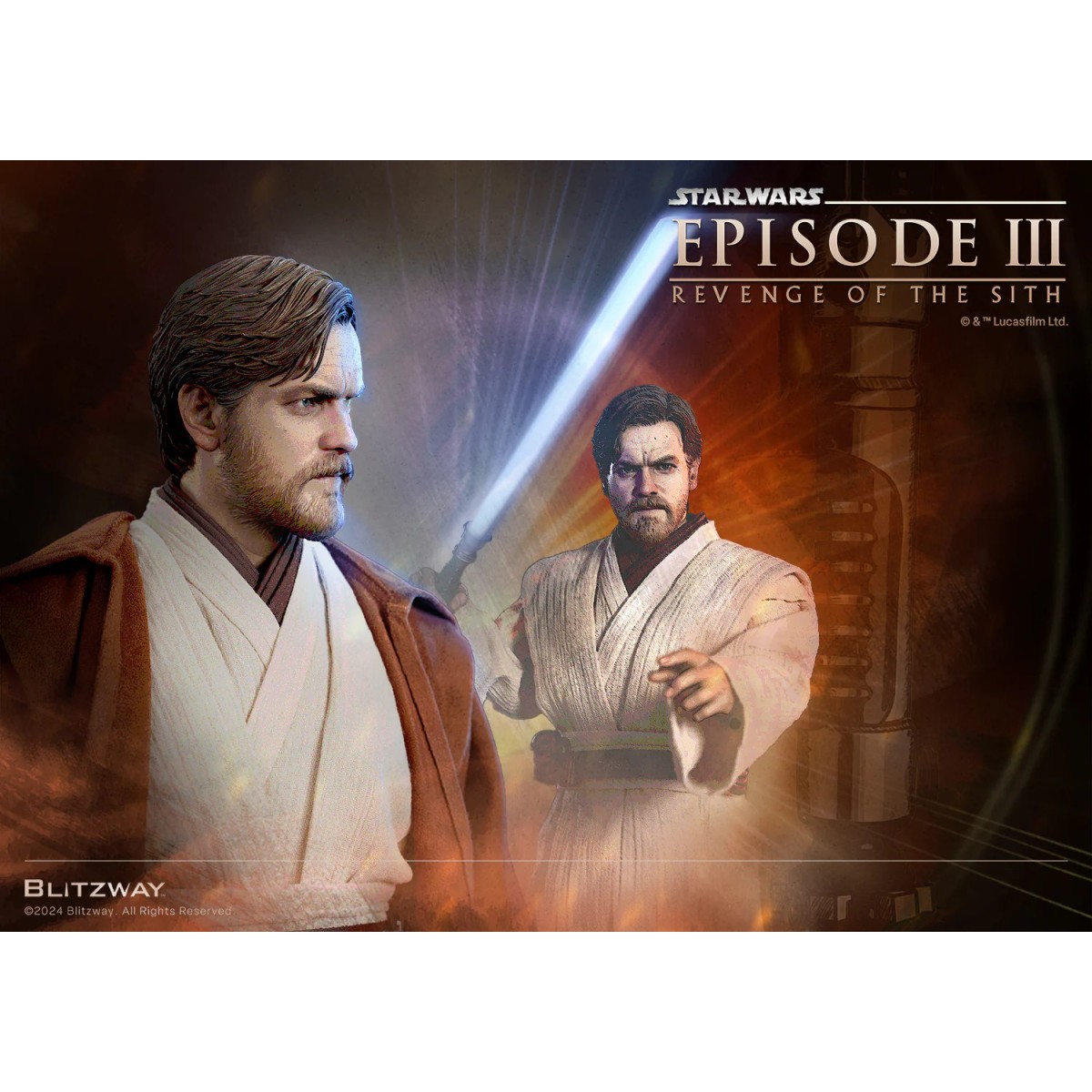 Statua in scala superba Blitzway - Obi-Wan Kenobi versione standard 1/4 - Star Wars Episodio III