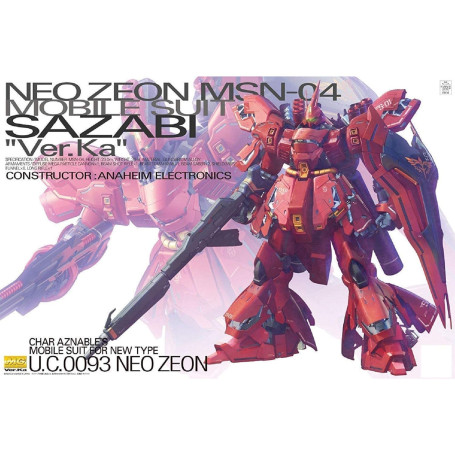 Bandai - Gunpla - Gundam 1/100 MG - MSN-04 SAZABI Ver. Ka - Mobile Suit Gundam : Contrattacco di Char