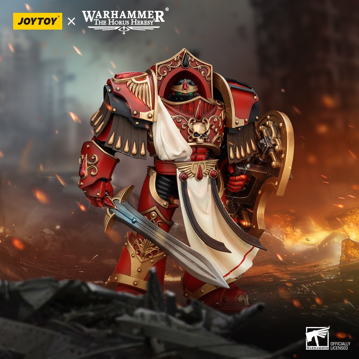 Joytoy -  Warhammer - Blood Angels - Crimson Paladins Squad - Crimson Paladin with Iliastus Assault Cannon