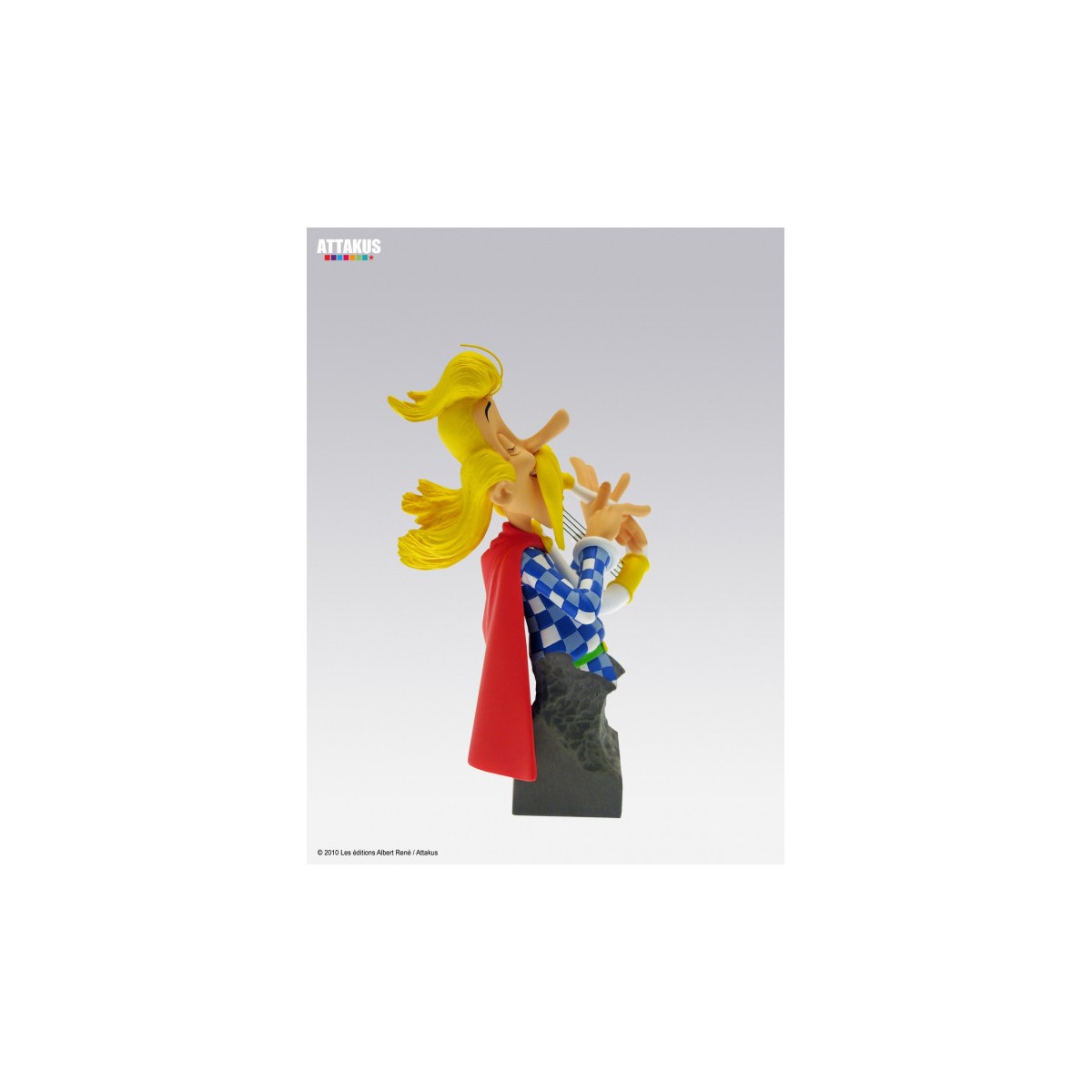 Attakus - Asterix - Assurancetourix busto in resina - Collezione Petibonum