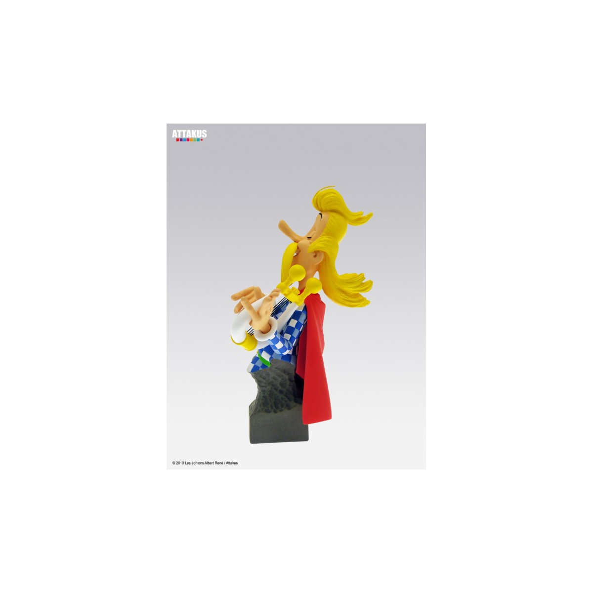 Attakus - Asterix - Assurancetourix busto in resina - Collezione Petibonum