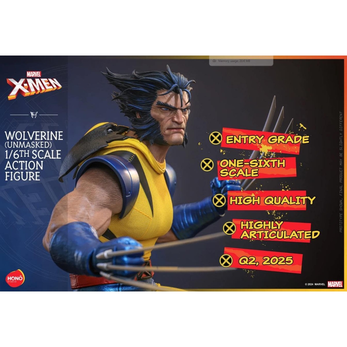 Hot Toys/Hono Studio - Marvel X-Men - Wolverine Smascherato 1/6