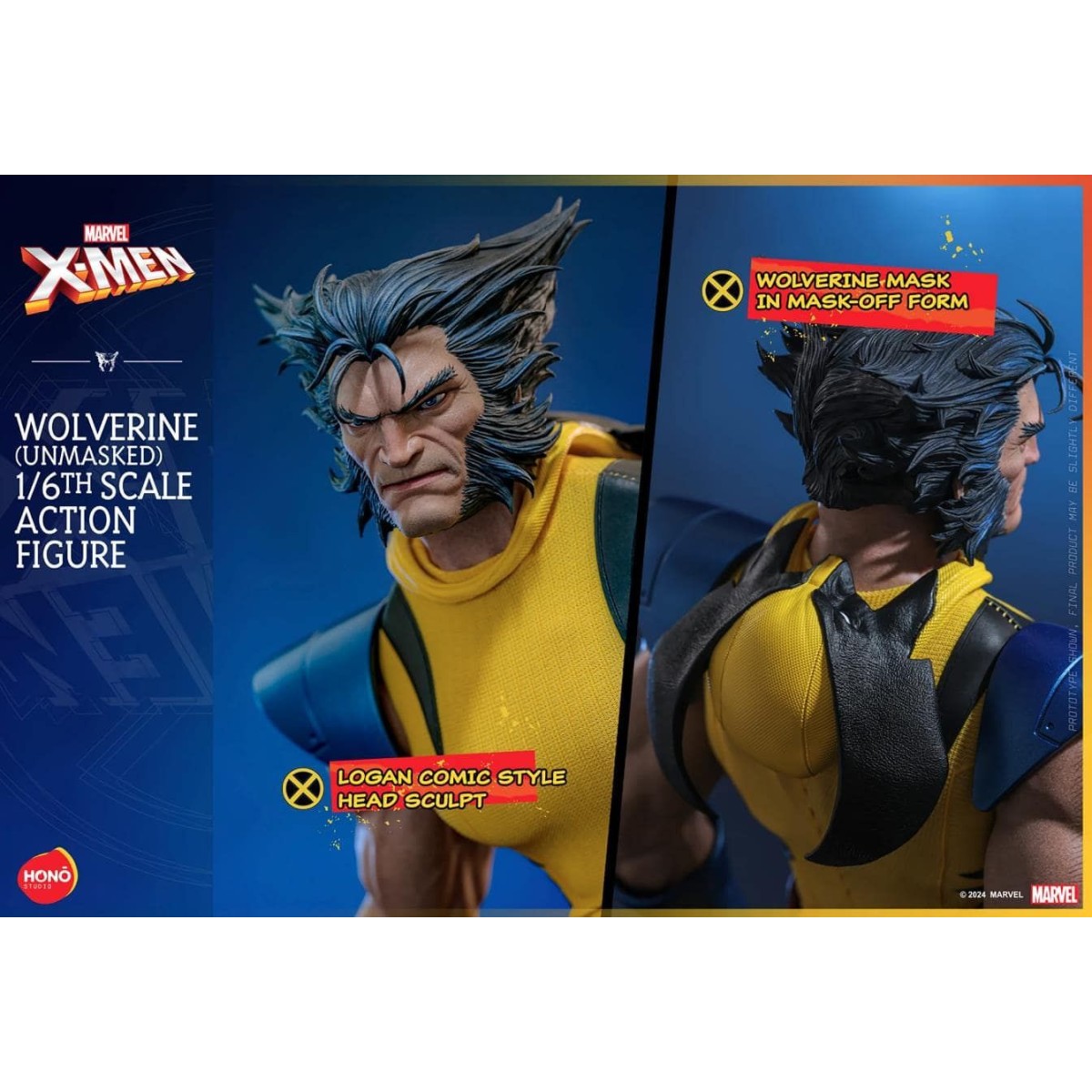 Hot Toys/Hono Studio - Marvel X-Men - Wolverine Smascherato 1/6
