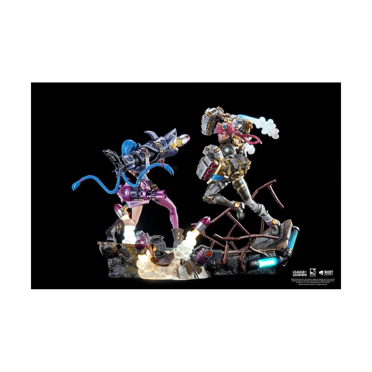 Pure Arts - Bundle di statue di League of Legends JINX e VI in scala 1/6