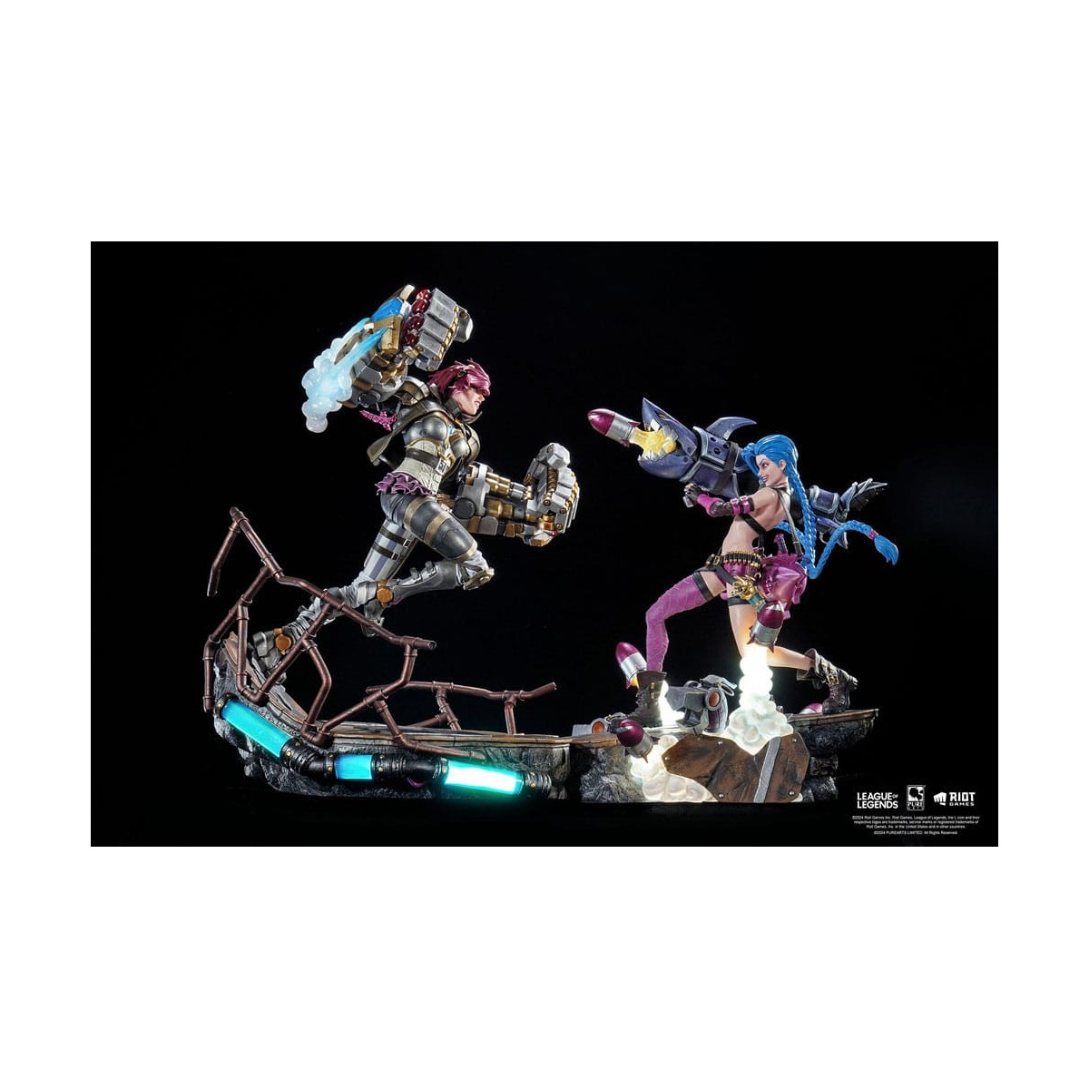 Pure Arts - Bundle di statue di League of Legends JINX e VI in scala 1/6