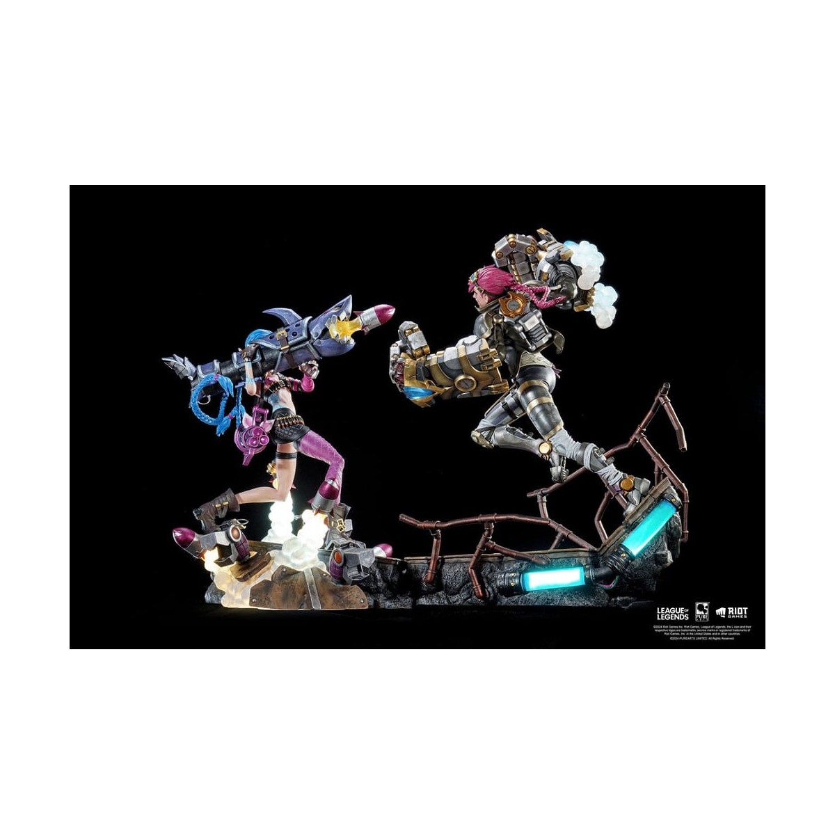 Pure Arts - Bundle di statue di League of Legends JINX e VI in scala 1/6