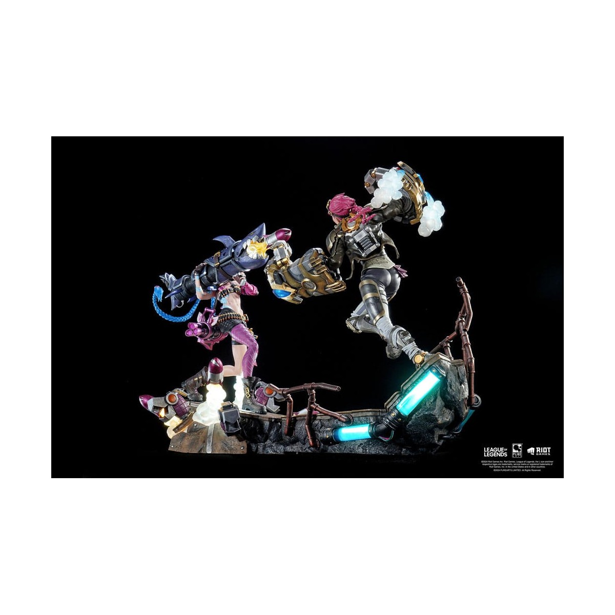 Pure Arts - Bundle di statue di League of Legends JINX e VI in scala 1/6