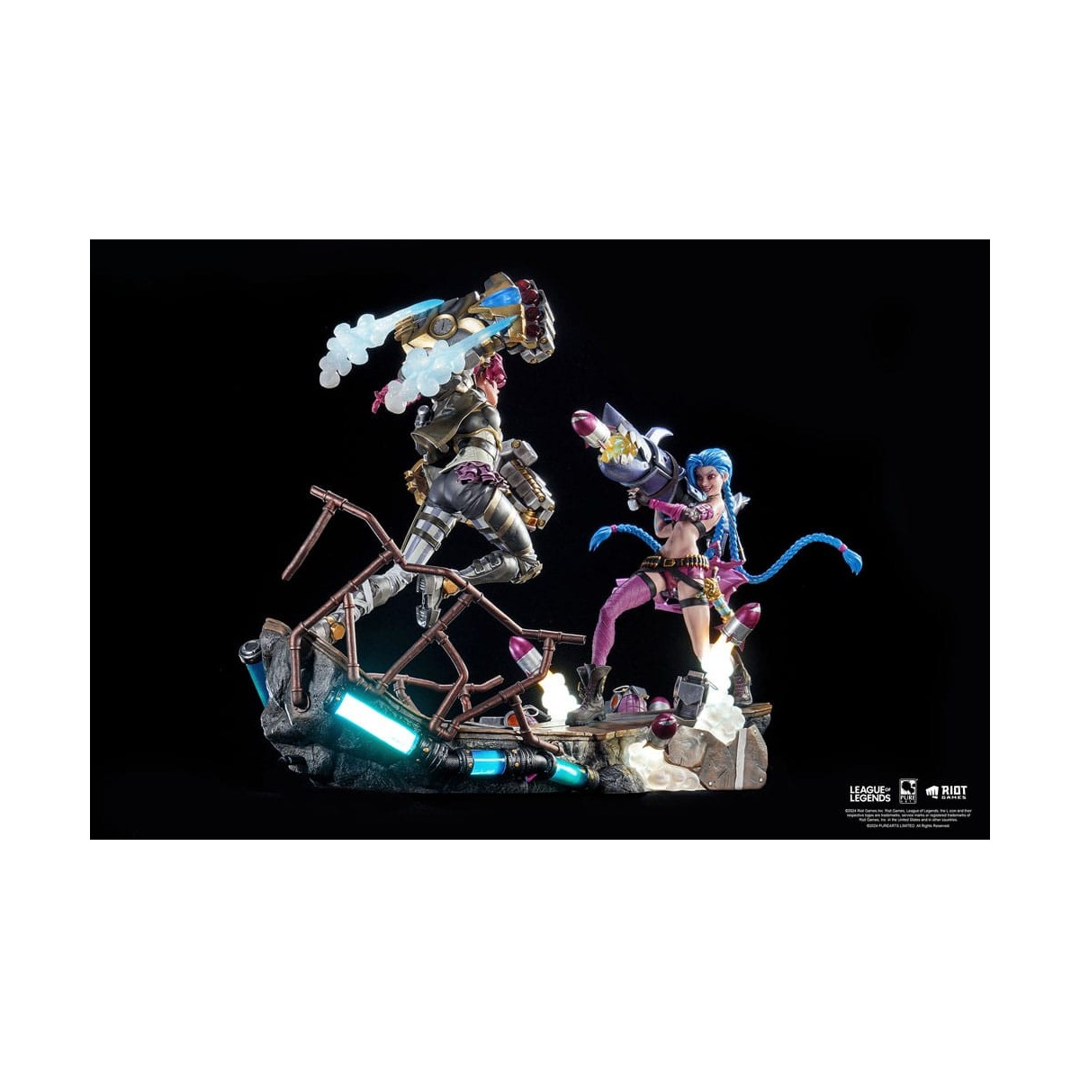 Pure Arts - Bundle di statue di League of Legends JINX e VI in scala 1/6