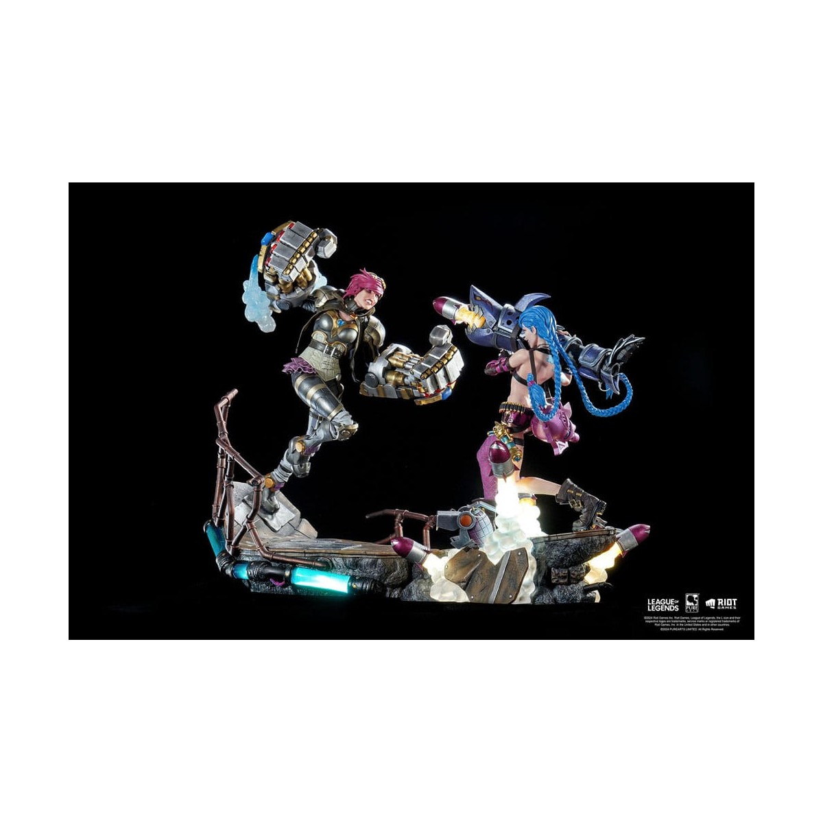 Pure Arts - Bundle di statue di League of Legends JINX e VI in scala 1/6