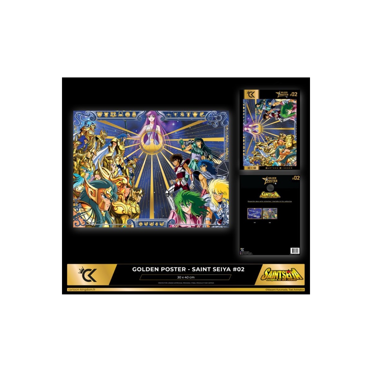 Cartoon Kingdom - Saint Seiya Golden Poster 2 - Cavaliere Santo 40X30cm - I cavalieri dello zodiaco