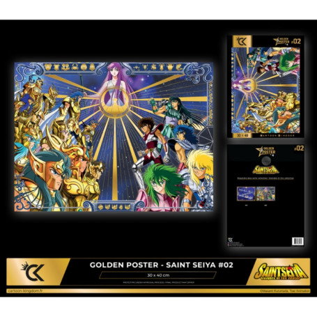 Cartoon Kingdom - Saint Seiya Golden Poster 2 - Cavaliere Santo 40X30cm - I cavalieri dello zodiaco