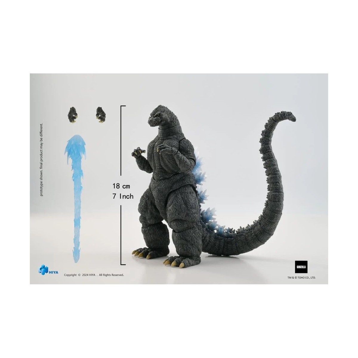 HIYA TOYS - Serie base squisita 1/12 - Godzilla vs King Ghidorah (1991) Versione Hokkaido a raggi di calore