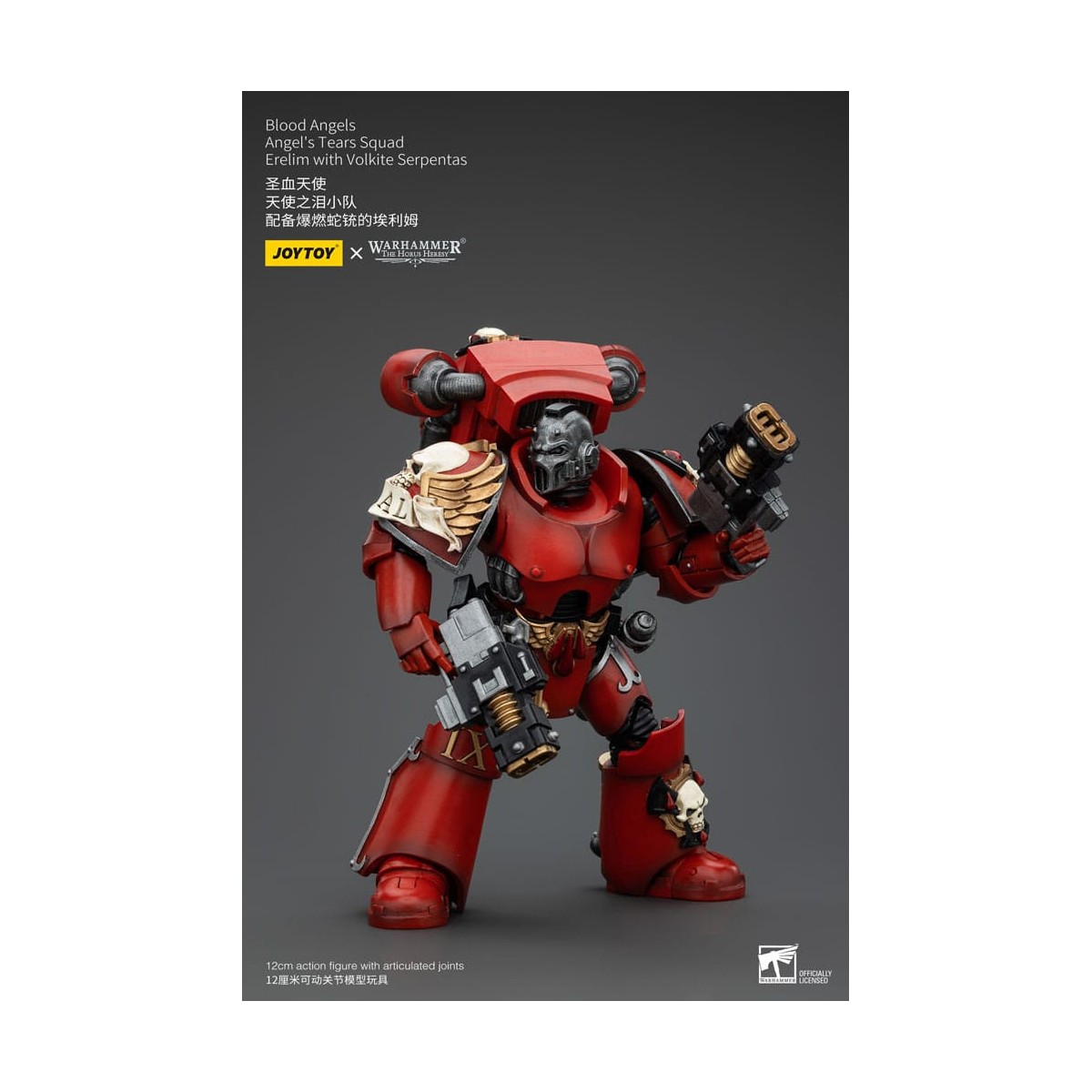 JoyToy Space Marines - Angeli del Sangue - Squadra Lacrime d'Angelo - Erelim con Volkite Serpentas 1/18