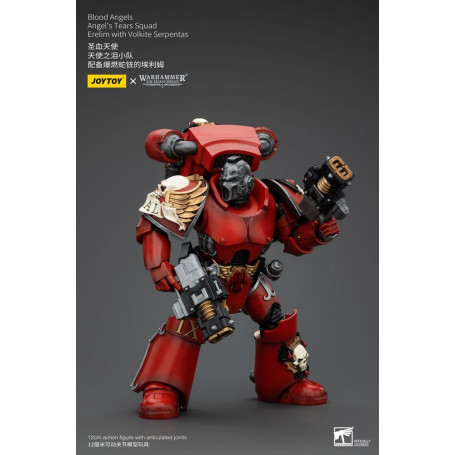 JoyToy Space Marines - Angeli del Sangue - Squadra Lacrime d'Angelo - Erelim con Volkite Serpentas 1/18