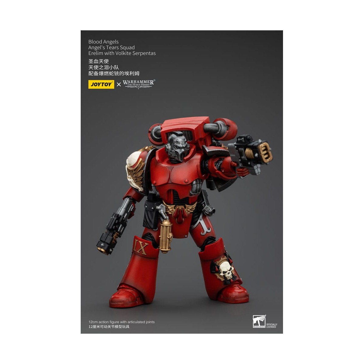 JoyToy Space Marines - Angeli del Sangue - Squadra Lacrime d'Angelo - Erelim con Volkite Serpentas 1/18