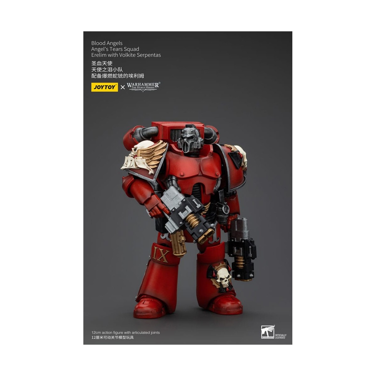 JoyToy Space Marines - Angeli del Sangue - Squadra Lacrime d'Angelo - Erelim con Volkite Serpentas 1/18