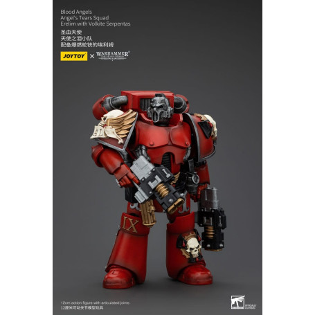 JoyToy Space Marines - Angeli del Sangue - Squadra Lacrime d'Angelo - Erelim con Volkite Serpentas 1/18