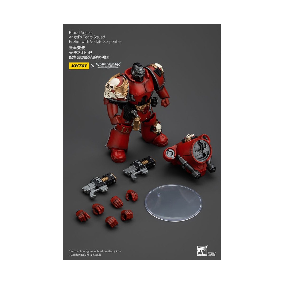 JoyToy Space Marines - Angeli del Sangue - Squadra Lacrime d'Angelo - Erelim con Volkite Serpentas 1/18