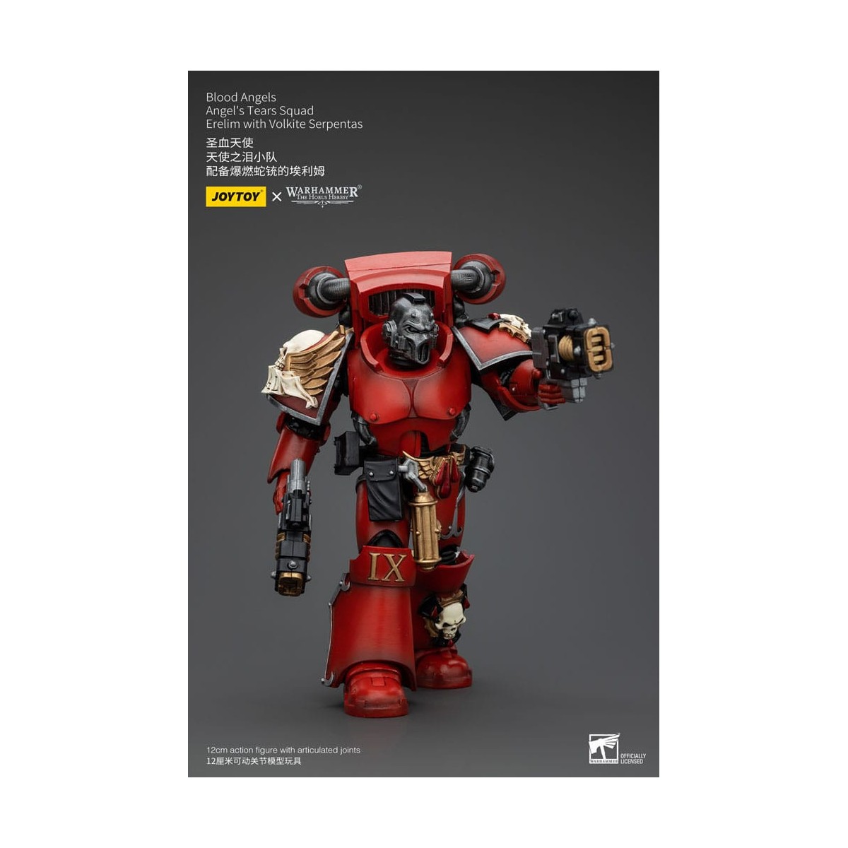 JoyToy Space Marines - Angeli del Sangue - Squadra Lacrime d'Angelo - Erelim con Volkite Serpentas 1/18