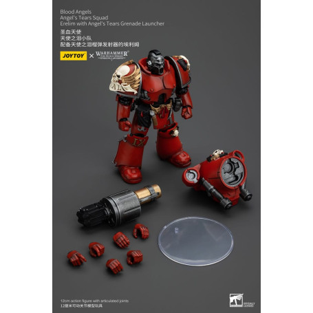 JoyToy Space Marine - Angeli del Sangue - Squadra Lacrime d'Angelo - Erelim con lanciagranate Lacrime d'Angelo 1/18