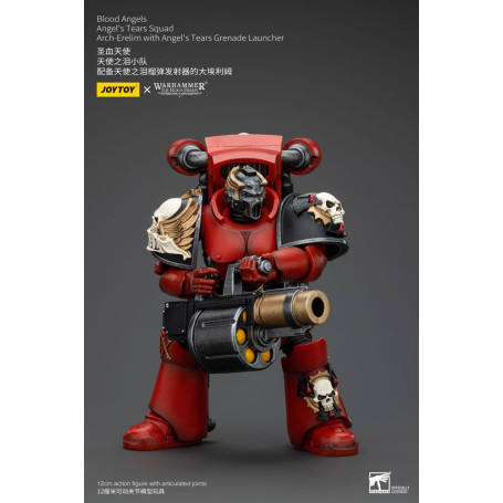 JoyToy Space Marine - Angeli del Sangue - Squadra Lacrime d'Angelo - Arch-Erelim con lanciagranate Lacrime d'Angelo 1/18