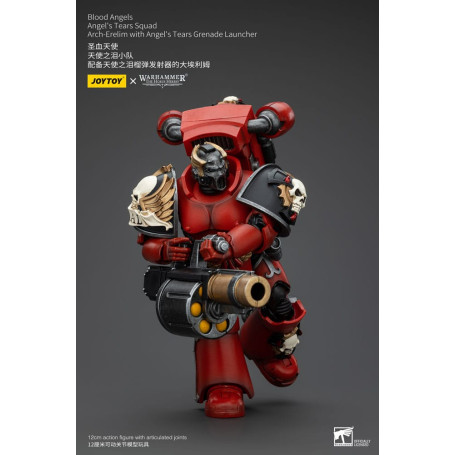 JoyToy Space Marine - Angeli del Sangue - Squadra Lacrime d'Angelo - Arch-Erelim con lanciagranate Lacrime d'Angelo 1/18