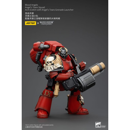 JoyToy Space Marine - Angeli del Sangue - Squadra Lacrime d'Angelo - Arch-Erelim con lanciagranate Lacrime d'Angelo 1/18