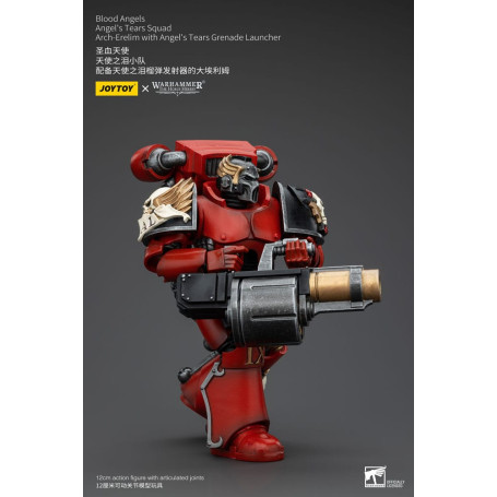 JoyToy Space Marine - Angeli del Sangue - Squadra Lacrime d'Angelo - Arch-Erelim con lanciagranate Lacrime d'Angelo 1/18