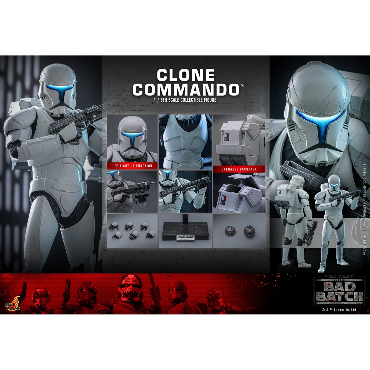 Hot Toys Star Wars - Clone Commando - Il lotto cattivo 1/6