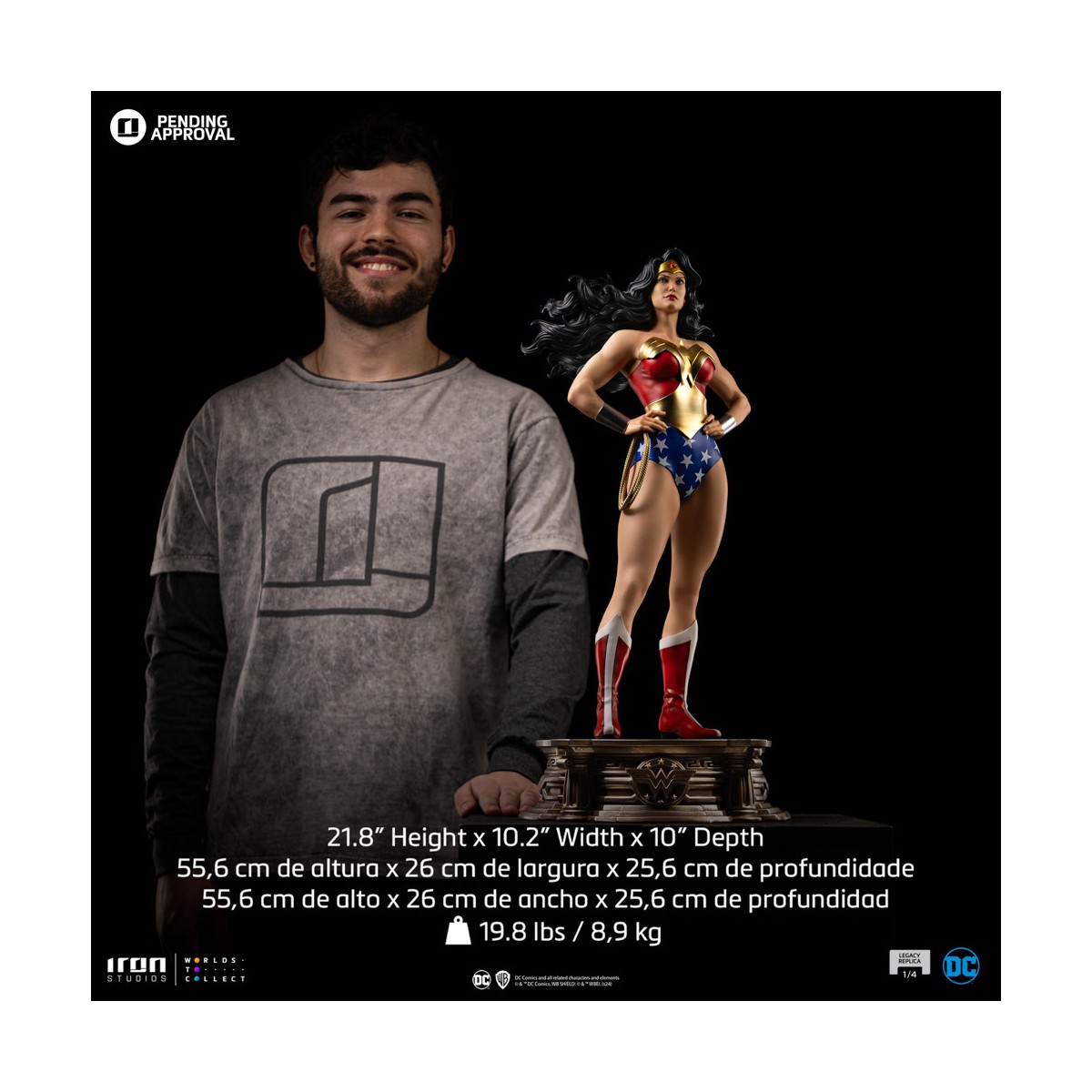 Iron Studios DC Comics - WONDER WOMAN DC TRINITY - Replica Legacy 1/4