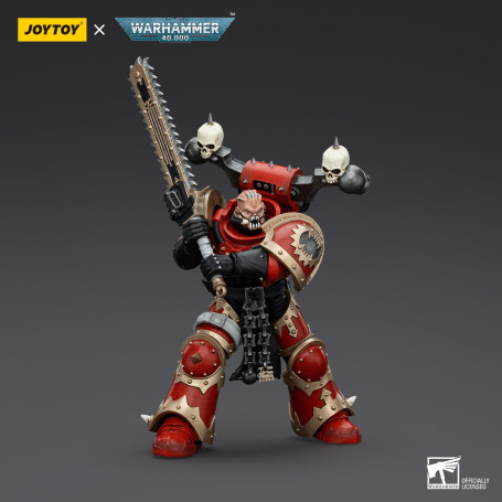 JoyToy Chaos Space Marines - Mangiamondo Khorne Berzerker con Eviscerator Chainsword 1/18 - Warhammer 40K