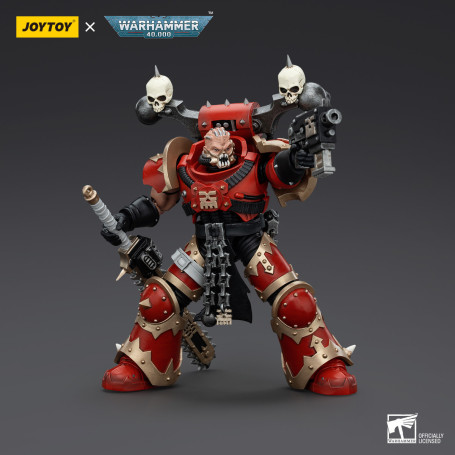 JoyToy Chaos Space Marines - Mangiamondo Khorne Berzerker con Eviscerator Chainsword 1/18 - Warhammer 40K