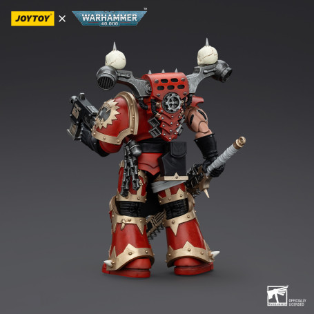JoyToy Chaos Space Marines - Mangiamondo Khorne Berzerker con Eviscerator Chainsword 1/18 - Warhammer 40K