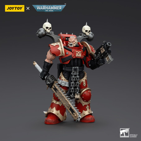 JoyToy Chaos Space Marines - Mangiamondo Khorne Berzerker con Eviscerator Chainsword 1/18 - Warhammer 40K