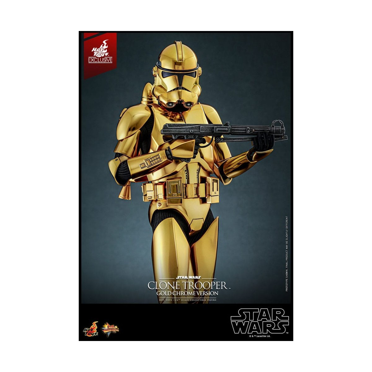 Hot toys Star Wars - Clone Trooper Versione Oro Cromo 1/6 Esclusiva della Fiera del Giocattolo