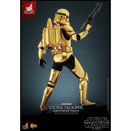 Hot toys Star Wars - Clone Trooper Versione Oro Cromo 1/6 Esclusiva della Fiera del Giocattolo
