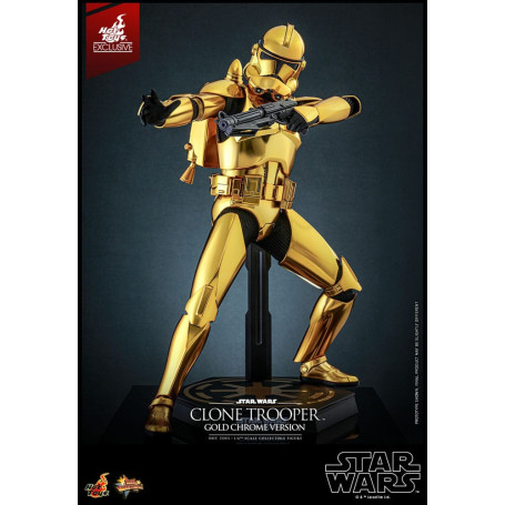 Hot toys Star Wars - Clone Trooper Versione Oro Cromo 1/6 Esclusiva della Fiera del Giocattolo