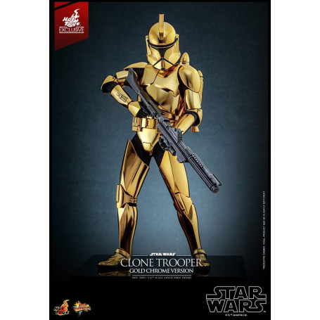 Hot toys Star Wars - Clone Trooper Versione Oro Cromo 1/6 Esclusiva della Fiera del Giocattolo