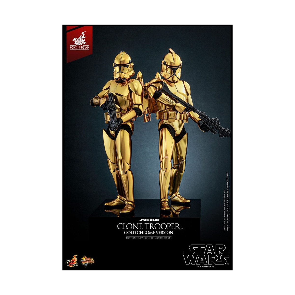 Hot toys Star Wars - Clone Trooper Versione Oro Cromo 1/6 Esclusiva della Fiera del Giocattolo