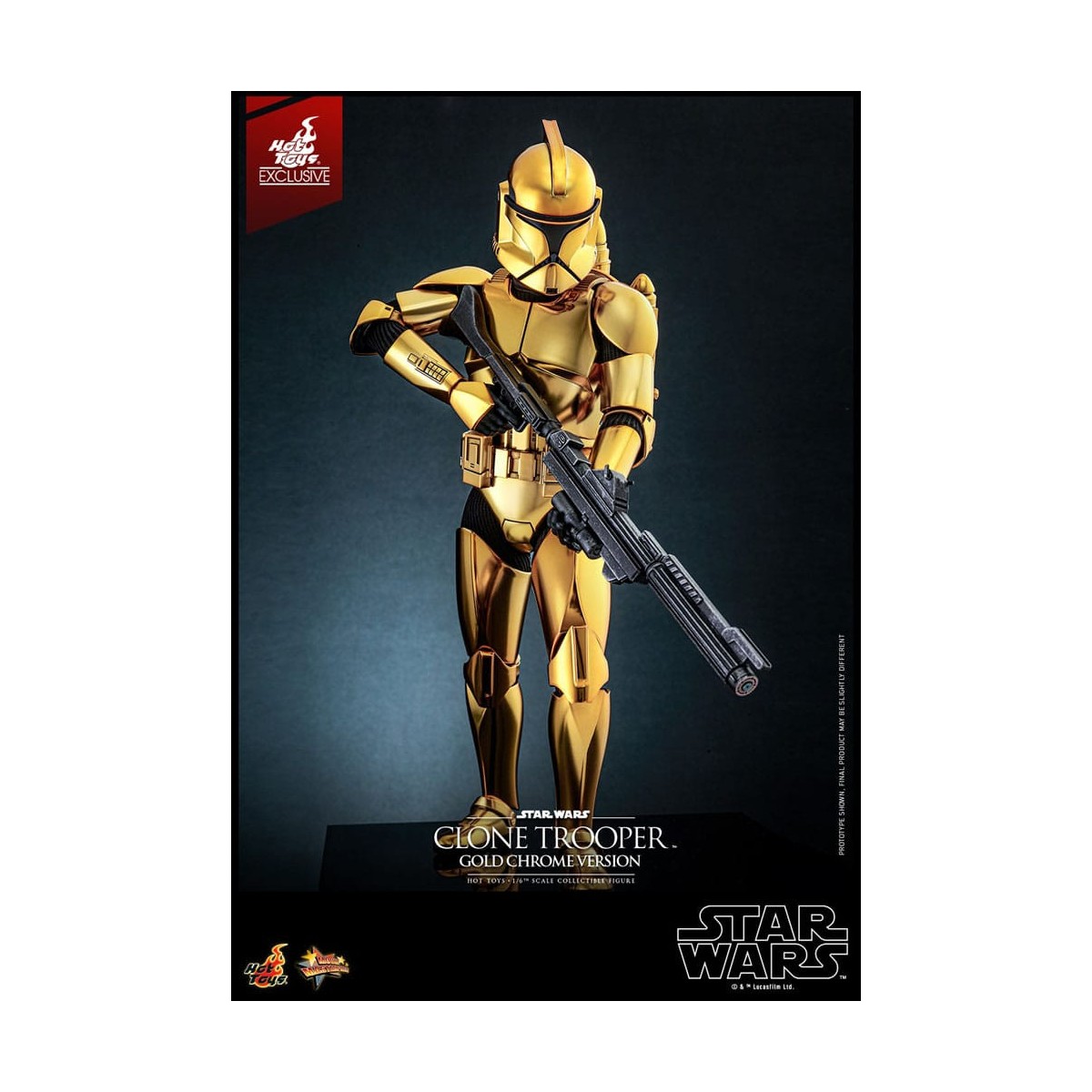 Hot toys Star Wars - Clone Trooper Versione Oro Cromo 1/6 Esclusiva della Fiera del Giocattolo