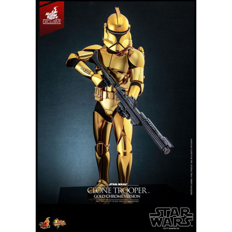 Hot toys Star Wars - Clone Trooper Versione Oro Cromo 1/6 Esclusiva della Fiera del Giocattolo