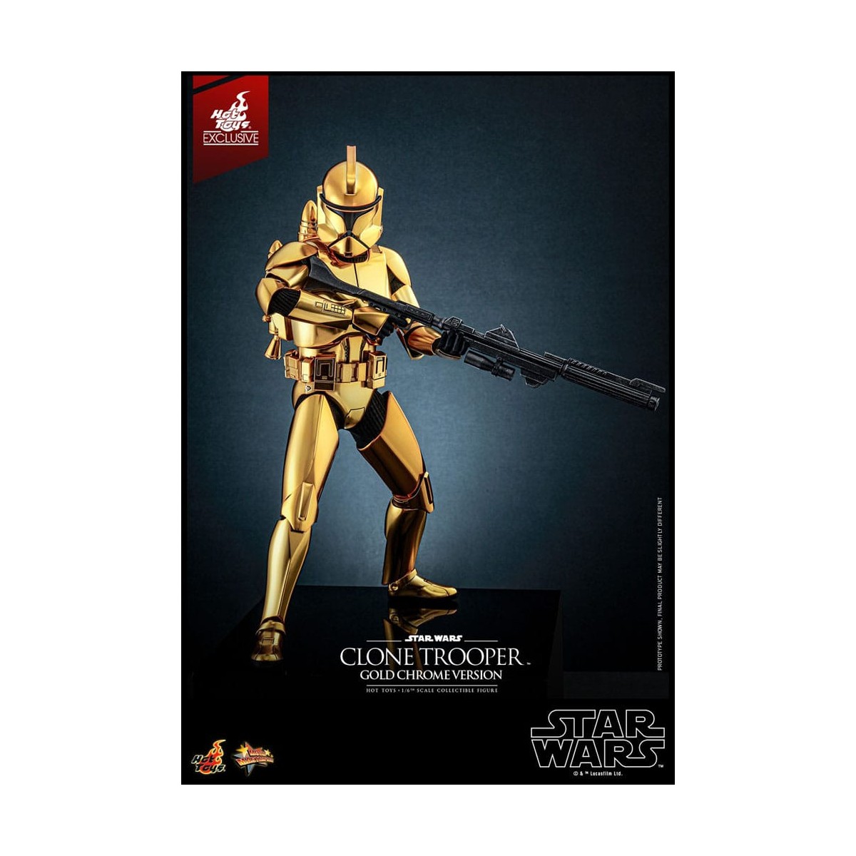 Hot toys Star Wars - Clone Trooper Versione Oro Cromo 1/6 Esclusiva della Fiera del Giocattolo