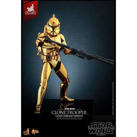 Hot toys Star Wars - Clone Trooper Versione Oro Cromo 1/6 Esclusiva della Fiera del Giocattolo