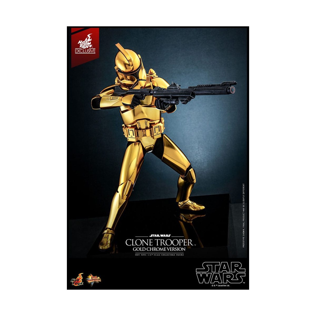 Hot toys Star Wars - Clone Trooper Versione Oro Cromo 1/6 Esclusiva della Fiera del Giocattolo