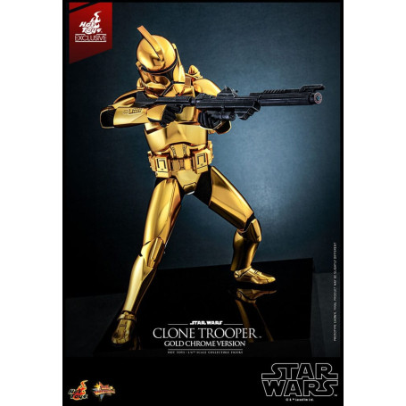 Hot toys Star Wars - Clone Trooper Versione Oro Cromo 1/6 Esclusiva della Fiera del Giocattolo