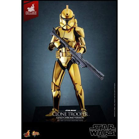 Hot toys Star Wars - Clone Trooper Versione Oro Cromo 1/6 Esclusiva della Fiera del Giocattolo