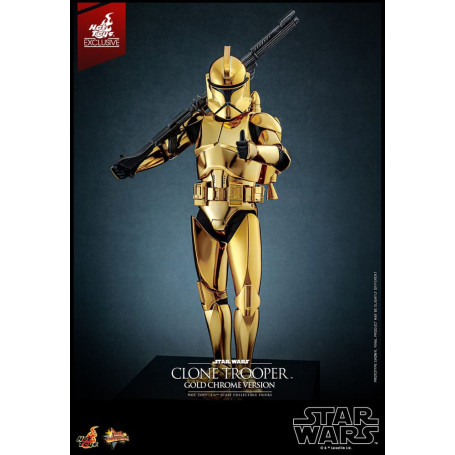 Hot toys Star Wars - Clone Trooper Versione Oro Cromo 1/6 Esclusiva della Fiera del Giocattolo