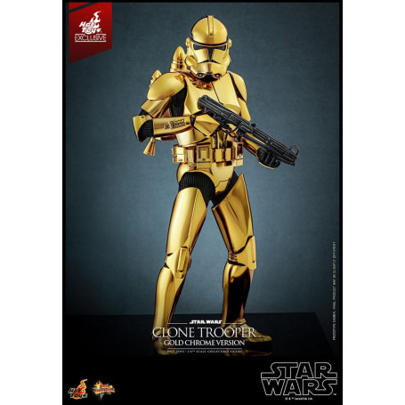 Hot toys Star Wars - Clone Trooper Versione Oro Cromo 1/6 Esclusiva della Fiera del Giocattolo