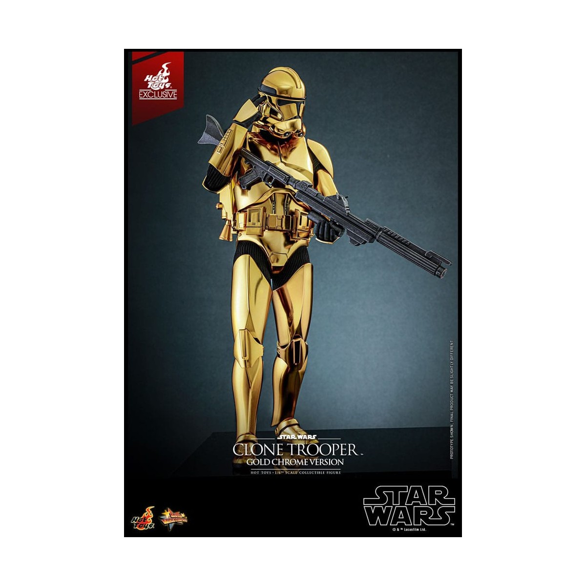 Hot toys Star Wars - Clone Trooper Versione Oro Cromo 1/6 Esclusiva della Fiera del Giocattolo